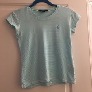 Teal/White Ralph Lauren Sport Tee (Small)